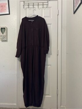 Old Navy Dark Brown Long Sleeve Jumpsuit Romper